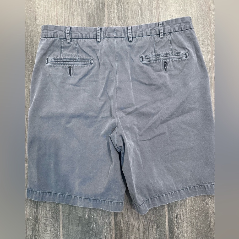 Peter Millar Blue 100% Pima Cotton Flat Front Chino‎ Shorts Men's Size 36 - Picture 3 of 3